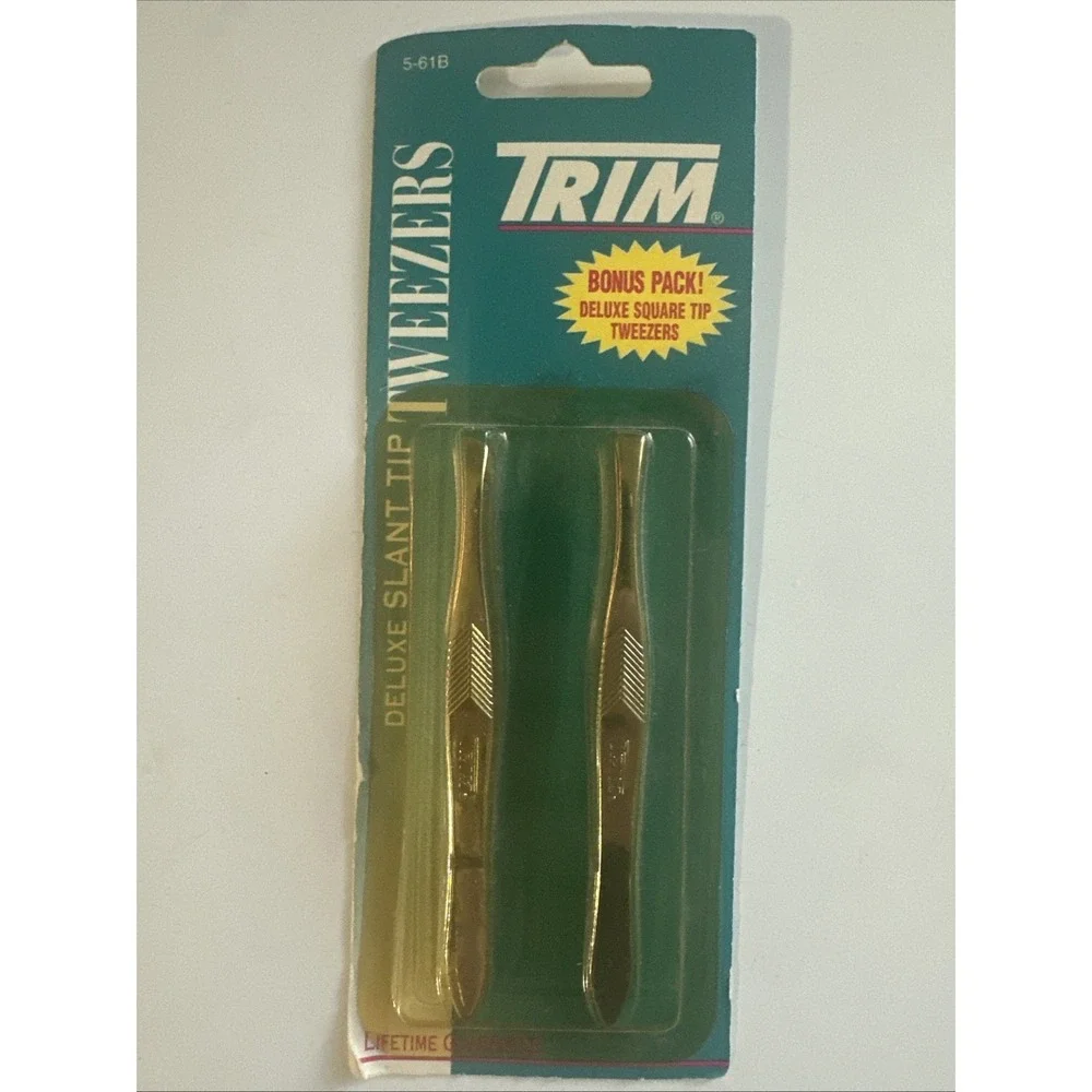 Trim Deluxe Slant Tip Tweezers Two Pack 5-61B